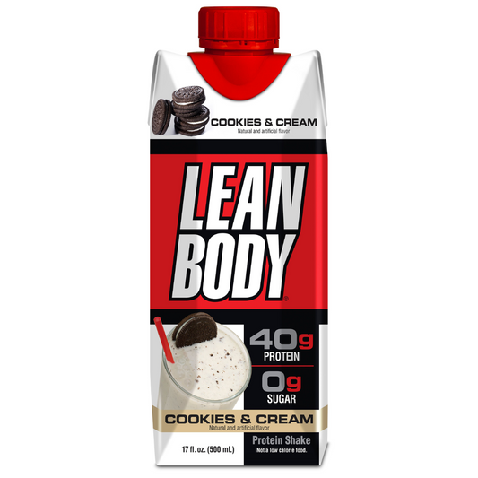 Lean Body 40g Protein RTD 500ml Cookies & Cream - 12 Pack