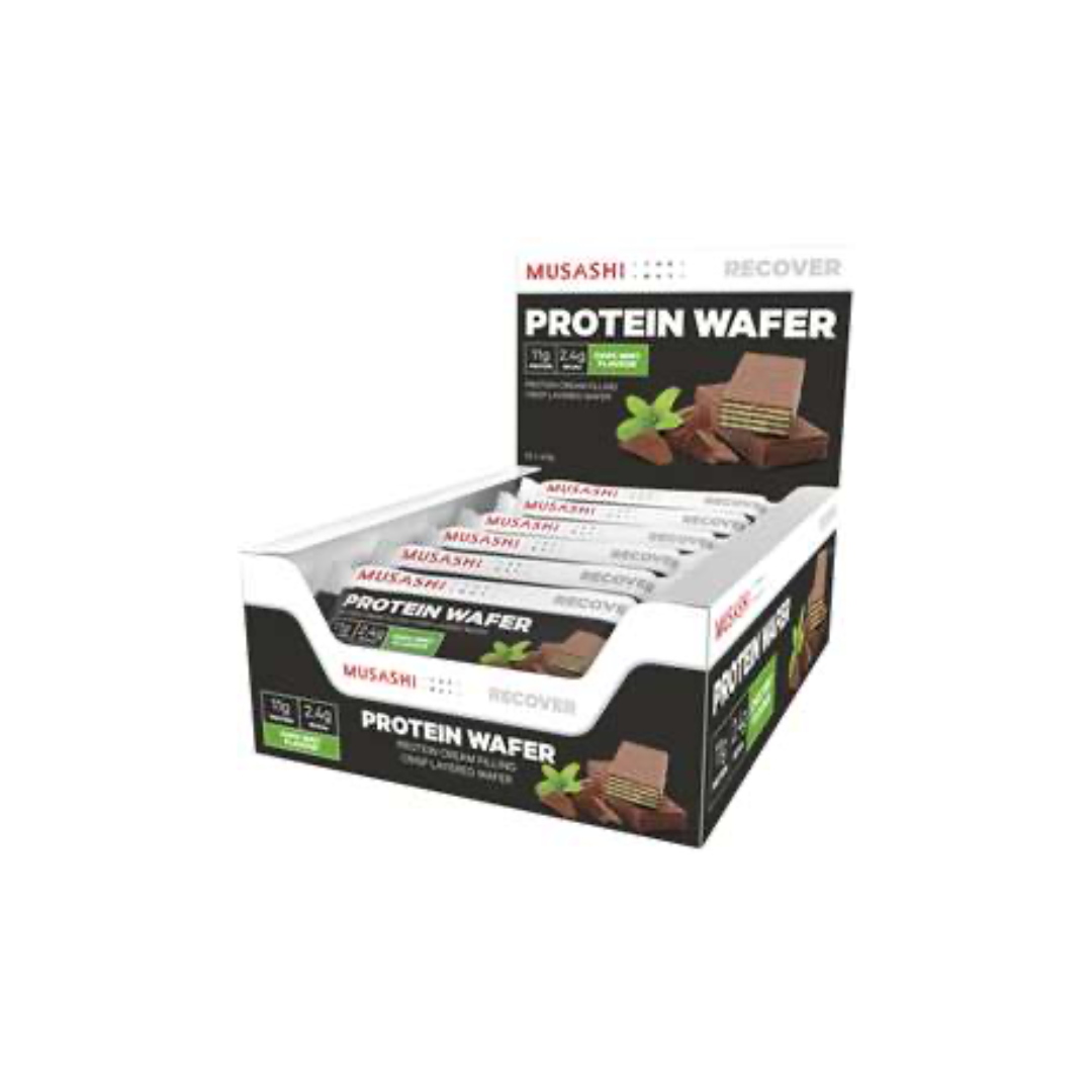 Musashi Wafer Bar - 40g - Chocolate Mint - 12 Pack