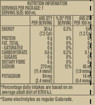 Gatorade No Sugar 600ml - Orange - 12 Pack