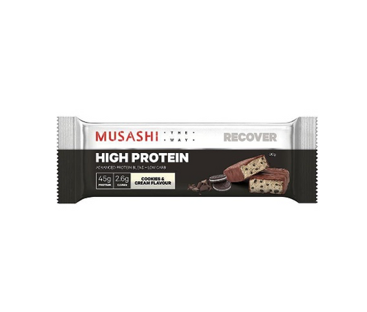 Musashi High Protein Bar - 90g - Cookies & Cream - 12 Pack