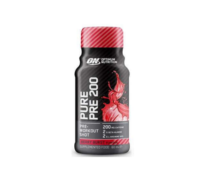 ON Pure Pre 200 Pre-Workout Shot - Berry - 12 Pack