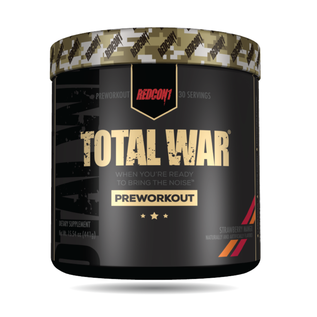 TOTAL WAR Pre Workout 30 Serves - Strawberry Mango