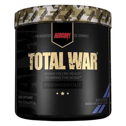 TOTAL WAR Pre Workout 30 Serves - Blue Raspberry