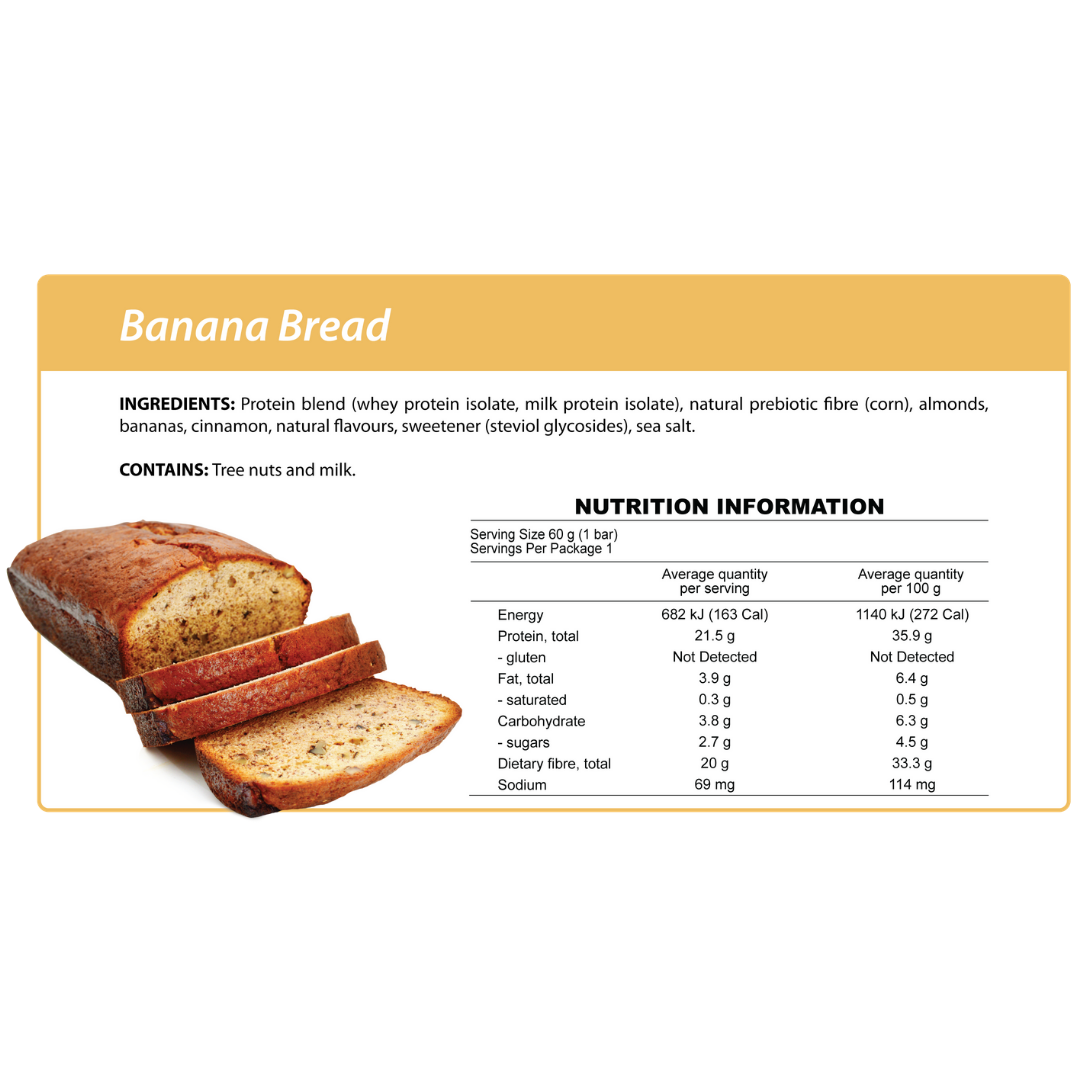 Smart Protein Bar 60g Banana Bread - 12 Pack