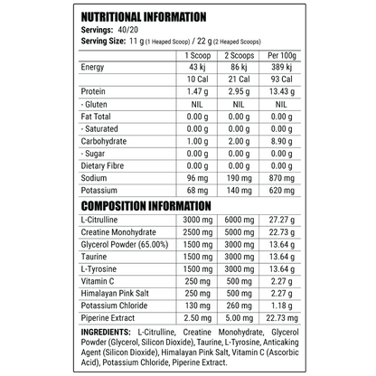 Faction Labs Disorder BULGE stim-free Pump 40 Serves - Plain Jane