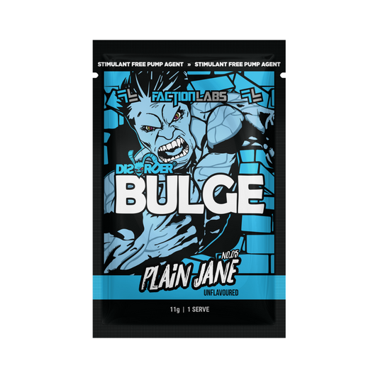 Faction Labs Disorder BULGE stim-free Pump 12.5g Plain Jane - 10 Pack