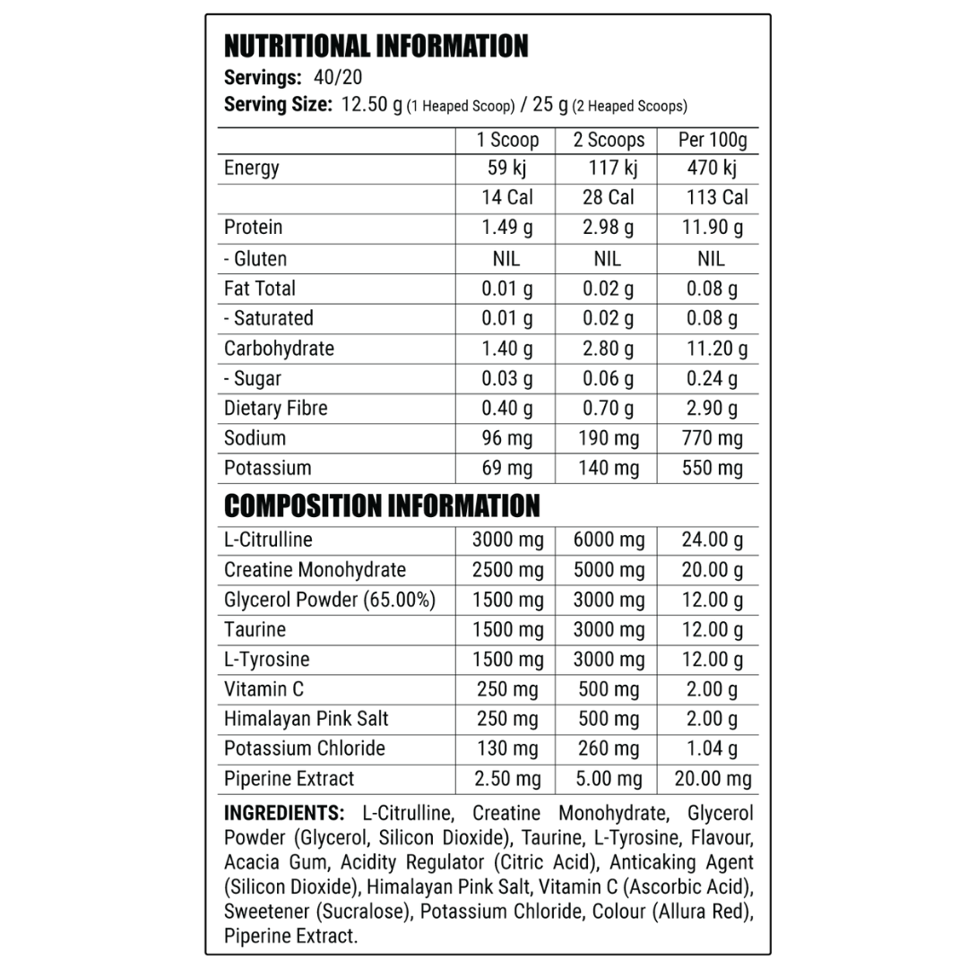 Faction Labs Disorder BULGE stim-free Pump 40 Serves - Red Russian