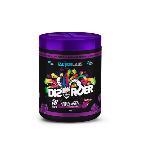 Faction Labs DISORDER Pre Workout 50 Serves - Purple Reign