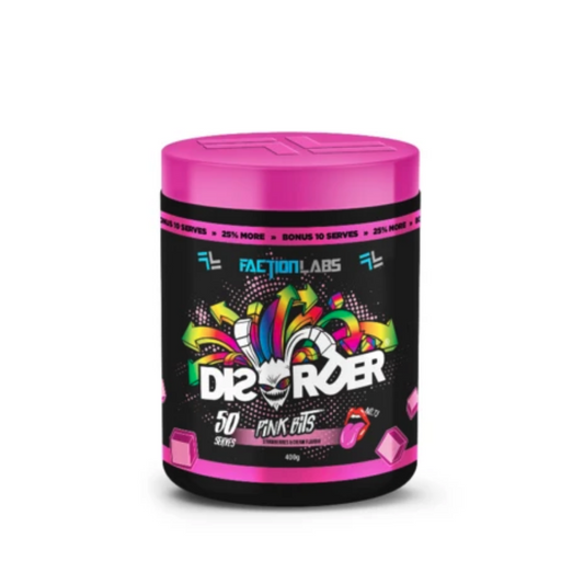 Faction Labs DISORDER Pre Workout 50 Serves - Pink Bits